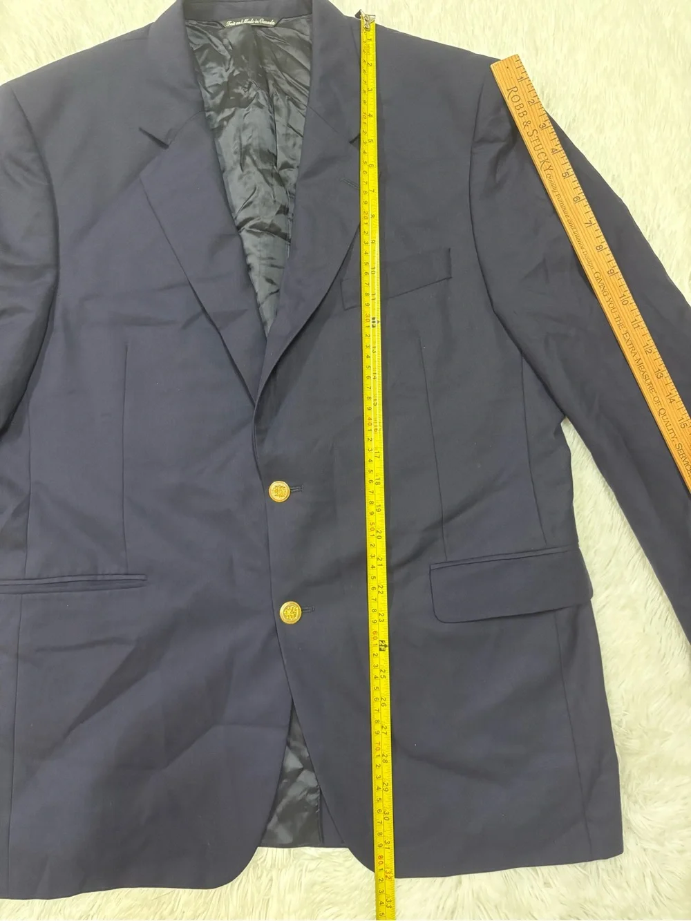 Loro Piana Navy Blazer with Gold Buttons
